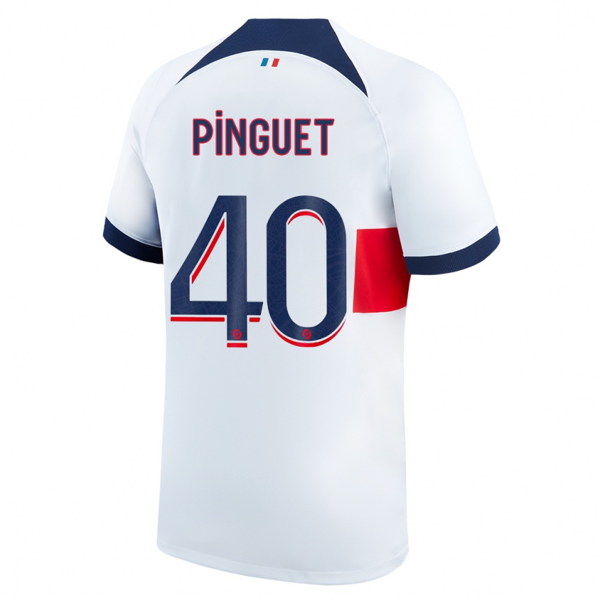 Kids Alice Pinguet #40 White Away Jersey 2023/24 T-Shirt Canada