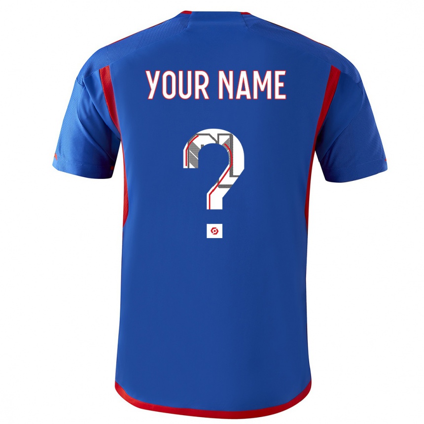 Kids  Your Name #0 Blue Red Away Jersey 2023/24 T-Shirt Canada