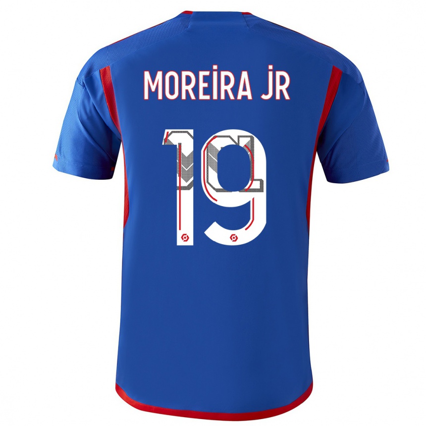 Kids Diego Moreira #0 Blue Red Away Jersey 2023/24 T-Shirt Canada