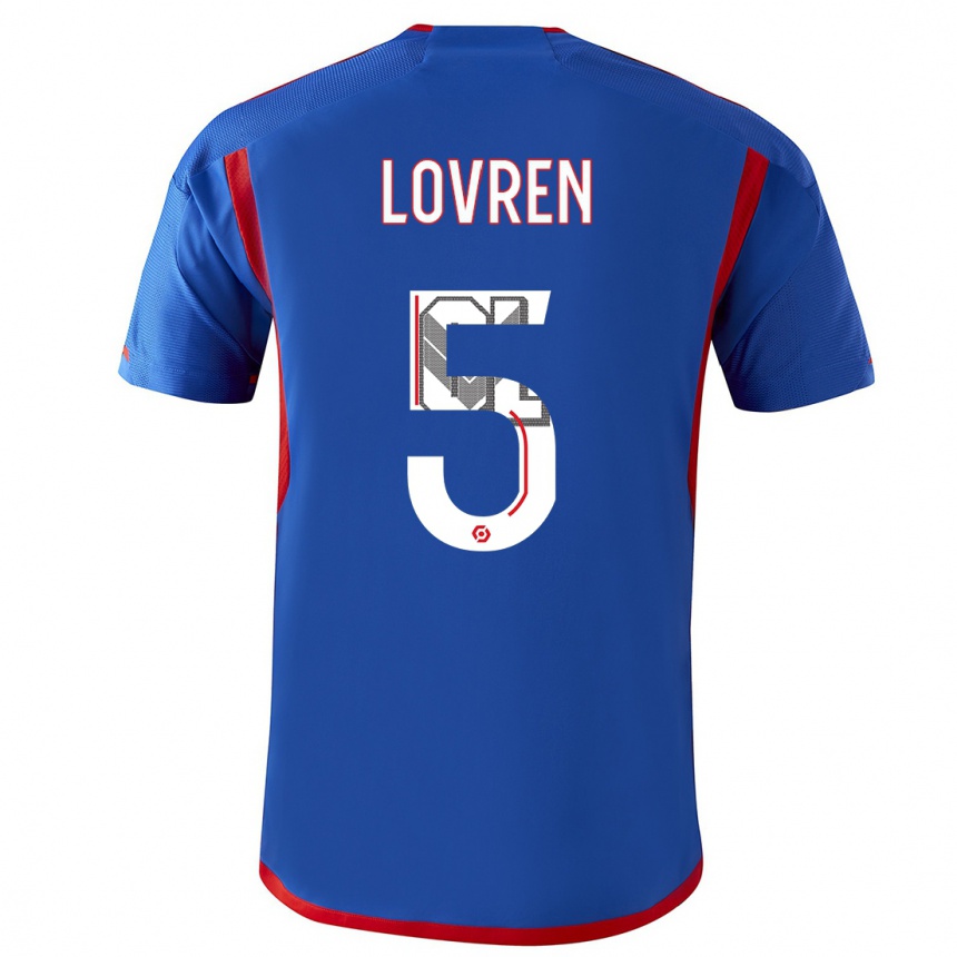 Kids  Dejan Lovren #5 Blue Red Away Jersey 2023/24 T-Shirt Canada