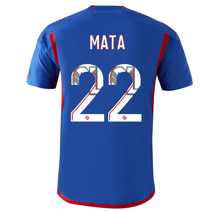 Kids Clinton Mata #22 Blue Red Away Jersey 2023/24 T-Shirt Canada