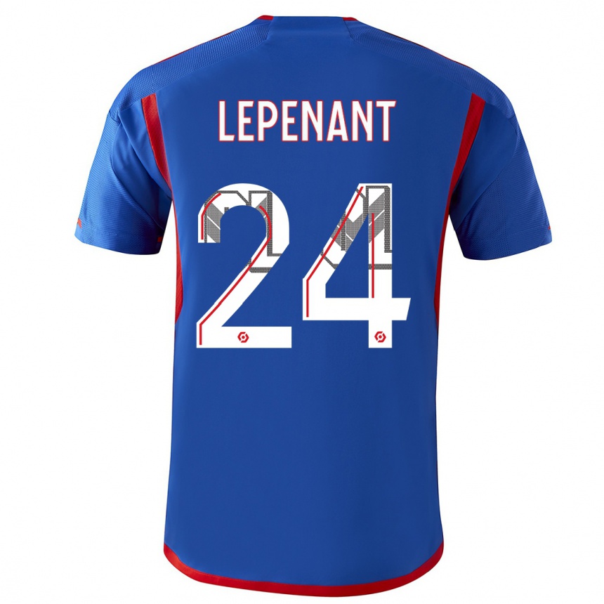 Kids Johann Lepenant #24 Blue Red Away Jersey 2023/24 T-Shirt Canada