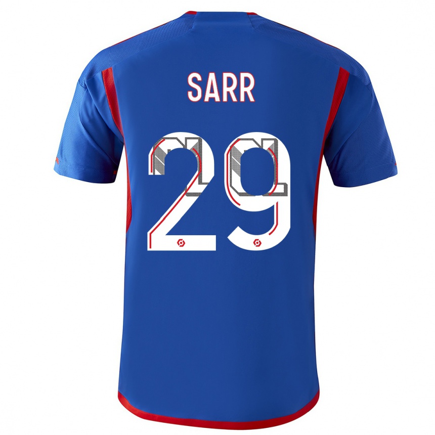 Enfant Football Maillot Mamadou Sarr #29 Bleu Rouge Tenues Extérieur 2023/24 Canada