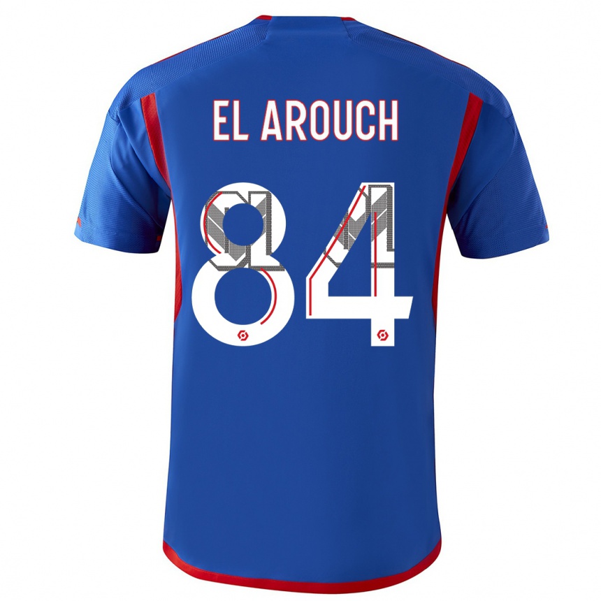 Kids  Mohamed El Arouch #84 Blue Red Away Jersey 2023/24 T-Shirt Canada