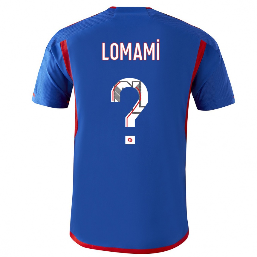 Kids Irvyn Lomami #0 Blue Red Away Jersey 2023/24 T-Shirt Canada