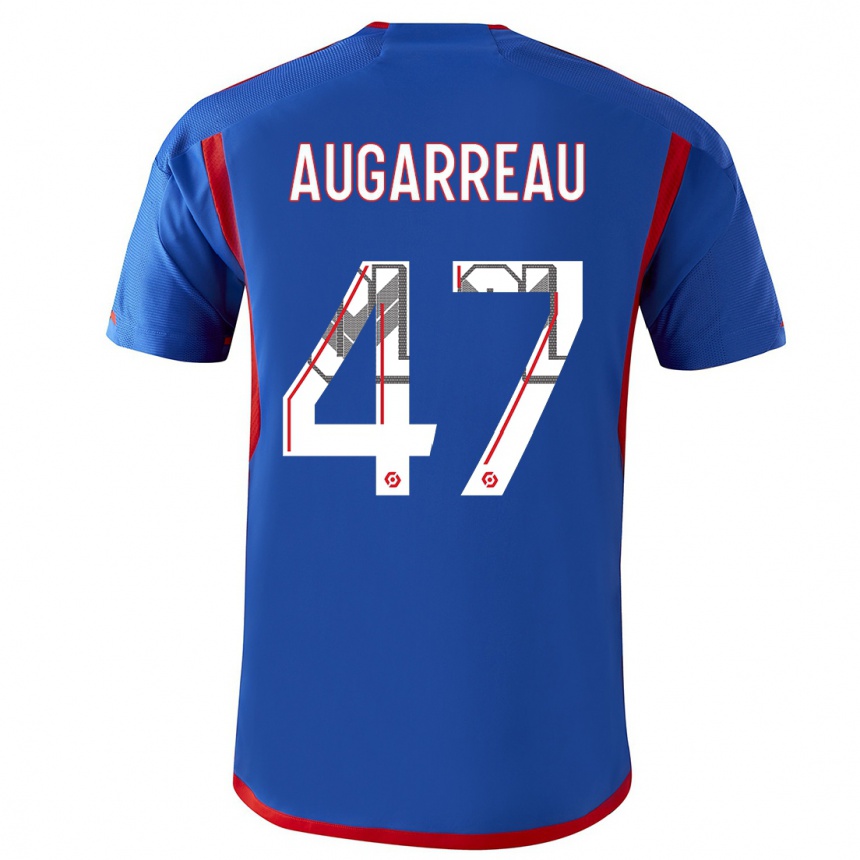 Kids  Sofiane Augarreau #47 Blue Red Away Jersey 2023/24 T-Shirt Canada