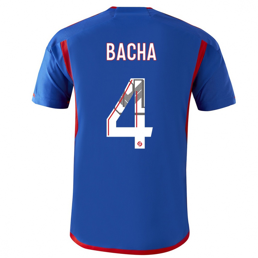 Kids  Selma Bacha #4 Blue Red Away Jersey 2023/24 T-Shirt Canada