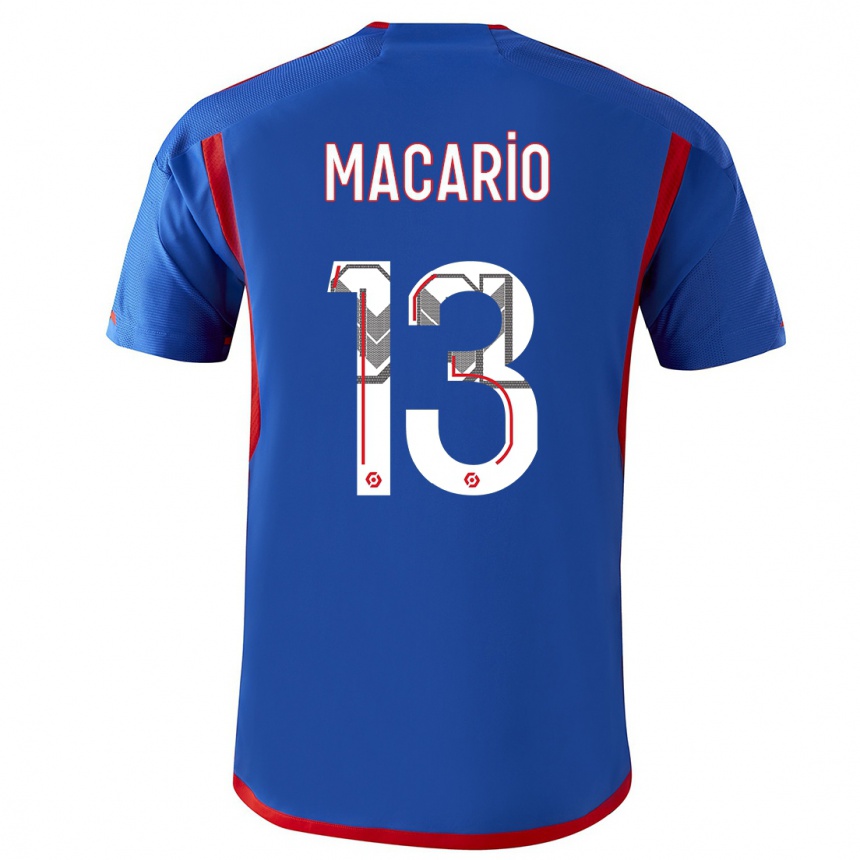 Kids  Catarina Macario #13 Blue Red Away Jersey 2023/24 T-Shirt Canada