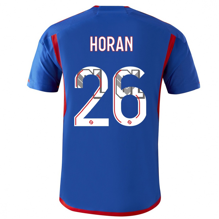 Kids  Lindsey Horan #26 Blue Red Away Jersey 2023/24 T-Shirt Canada