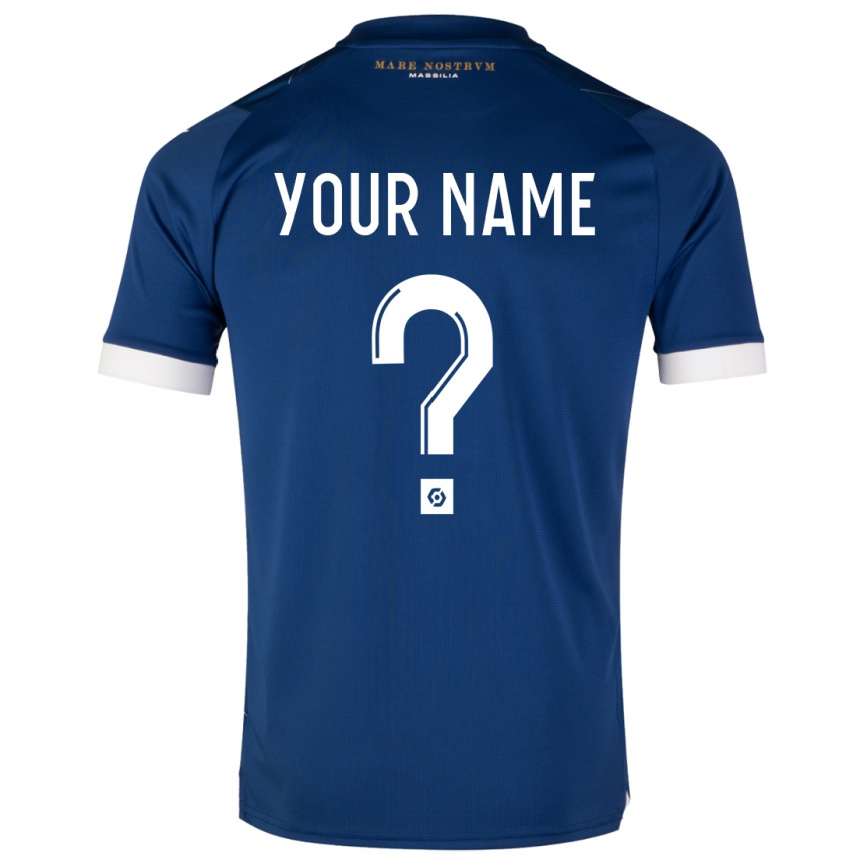 Kids  Your Name #0 Dark Blue Away Jersey 2023/24 T-Shirt Canada