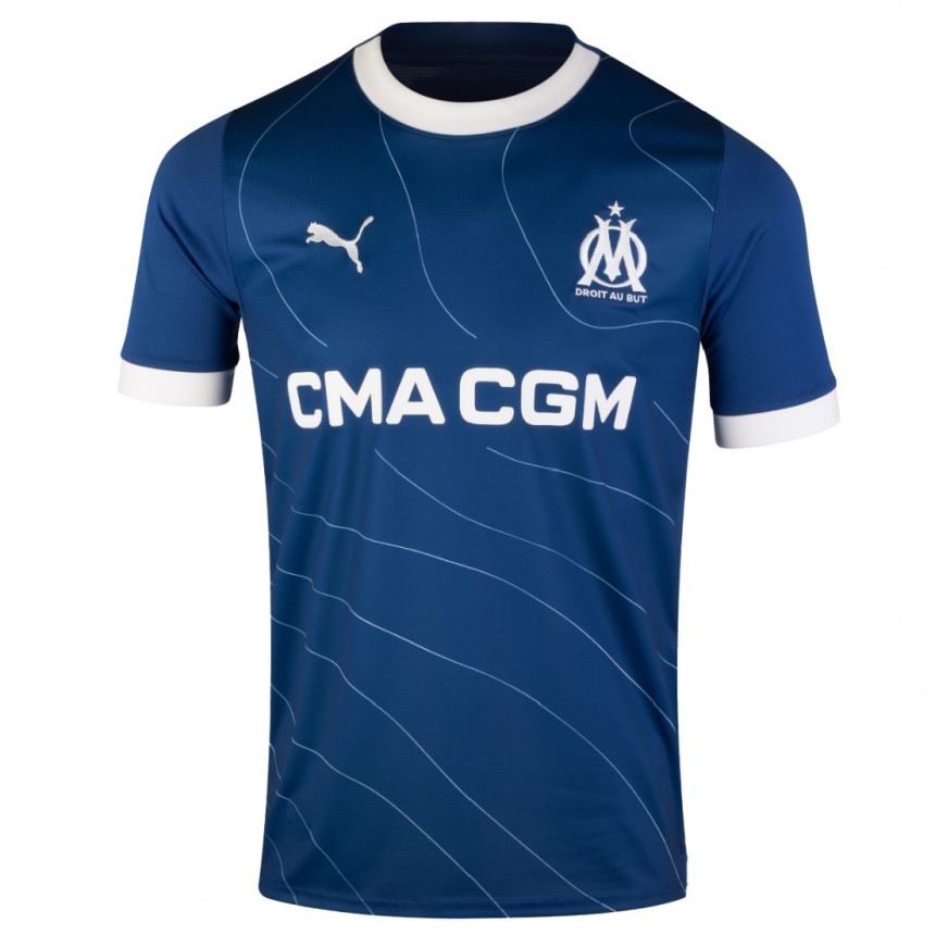 Kids  François Mughe #24 Dark Blue Away Jersey 2023/24 T-Shirt Canada