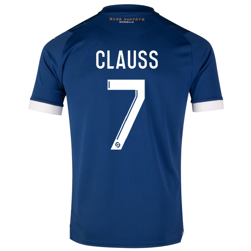 Kids Jonathan Clauss #7 Dark Blue Away Jersey 2023/24 T-Shirt Canada