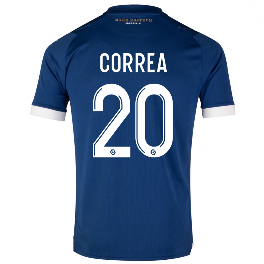 Kids Joaquin Correa #20 Dark Blue Away Jersey 2023/24 T-Shirt Canada