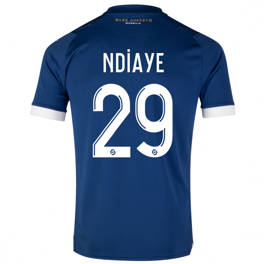 Kids Iliman Ndiaye #29 Dark Blue Away Jersey 2023/24 T-Shirt Canada