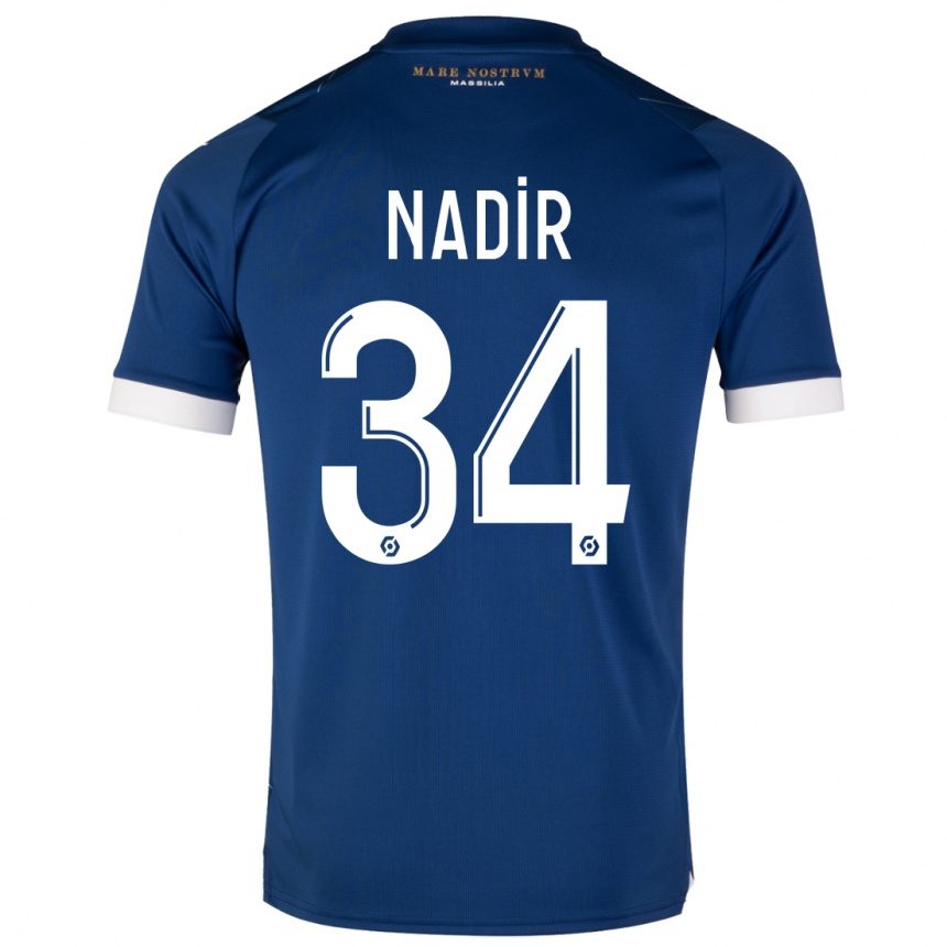 Kids  Bilal Nadir #34 Dark Blue Away Jersey 2023/24 T-Shirt Canada