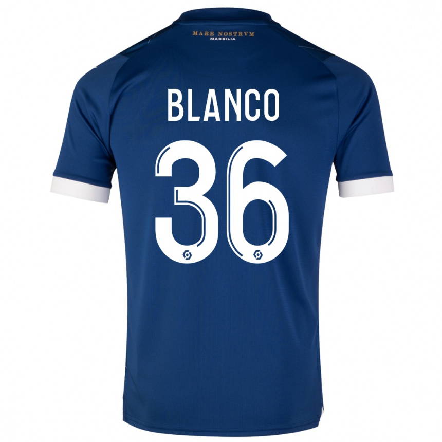 Kids  Ruben Blanco #36 Dark Blue Away Jersey 2023/24 T-Shirt Canada