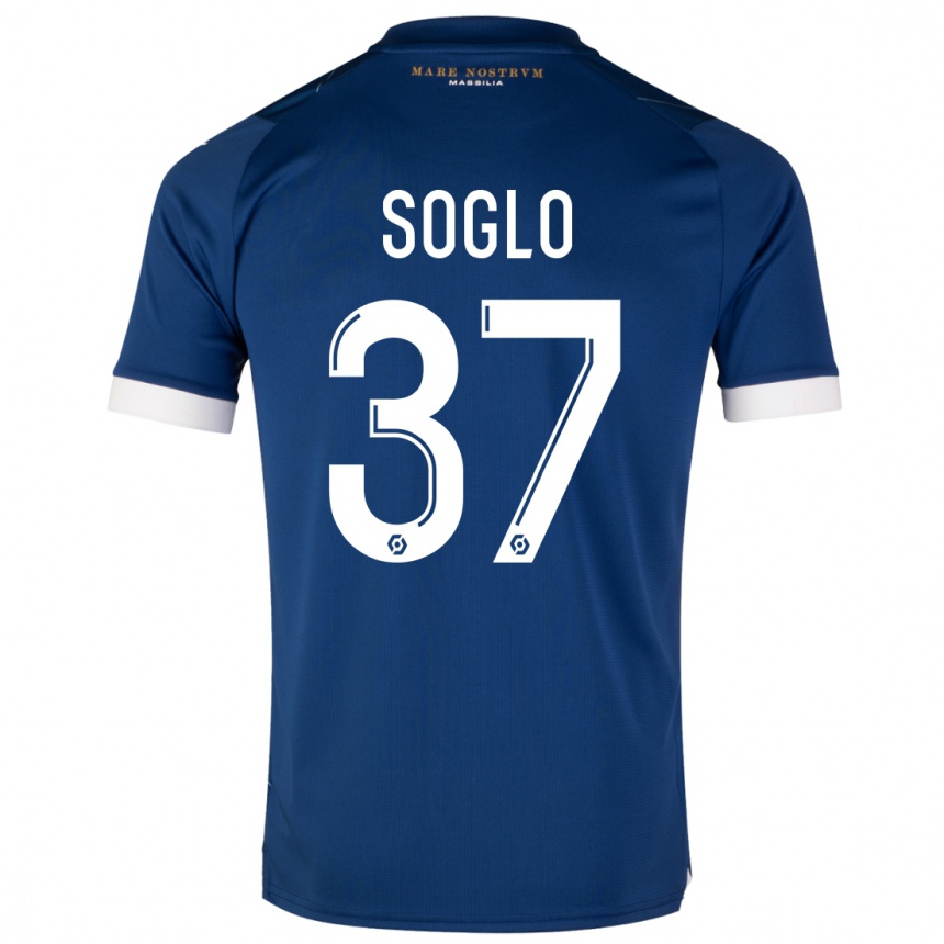 Kids  Emran Soglo #37 Dark Blue Away Jersey 2023/24 T-Shirt Canada