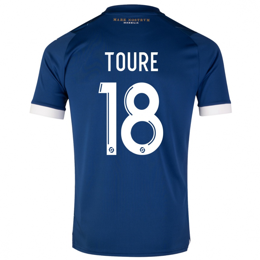 Kids Isaak Toure #18 Dark Blue Away Jersey 2023/24 T-Shirt Canada