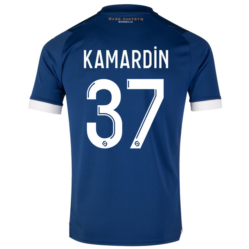 Kids Aaron Kamardin #37 Dark Blue Away Jersey 2023/24 T-Shirt Canada