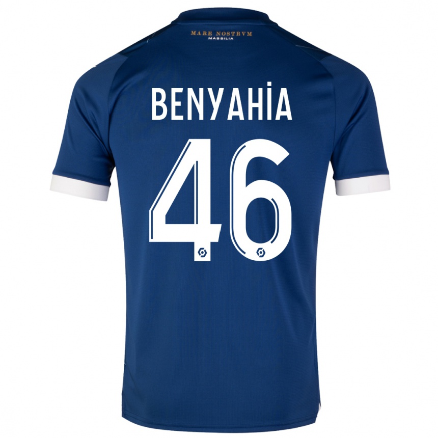 Kids  Aylan Benyahia-Tani #46 Dark Blue Away Jersey 2023/24 T-Shirt Canada