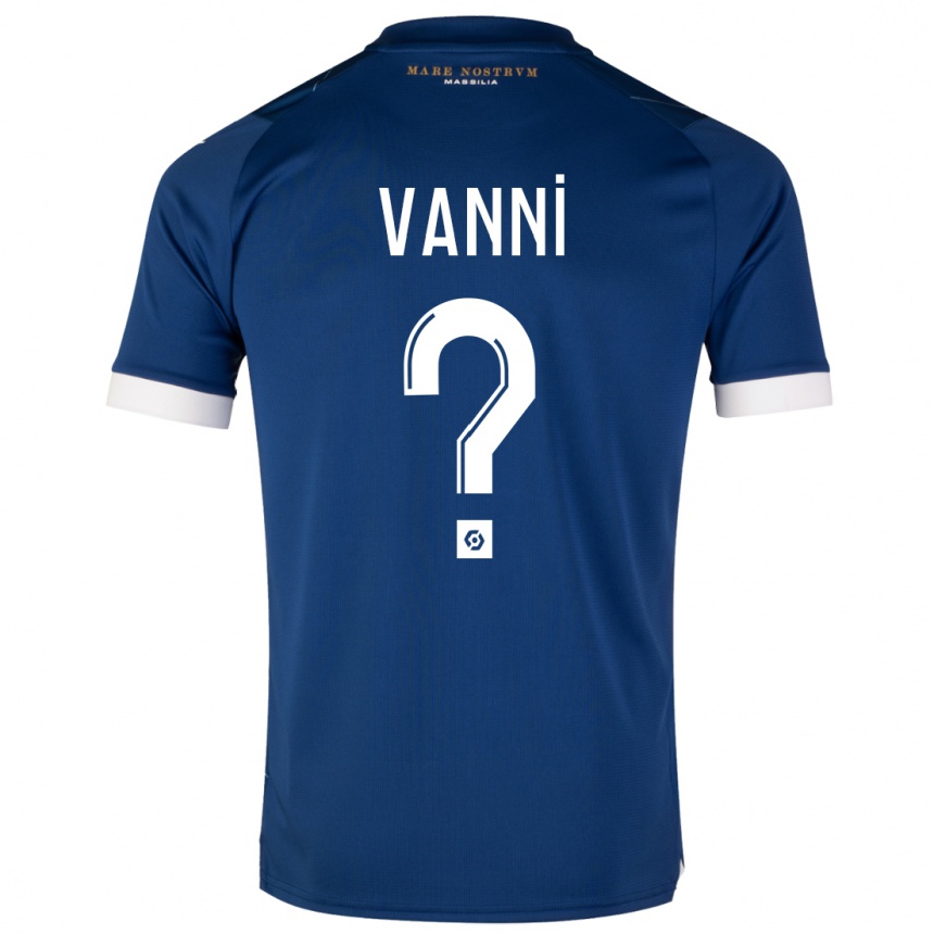 Kids  Fabio Vanni #0 Dark Blue Away Jersey 2023/24 T-Shirt Canada