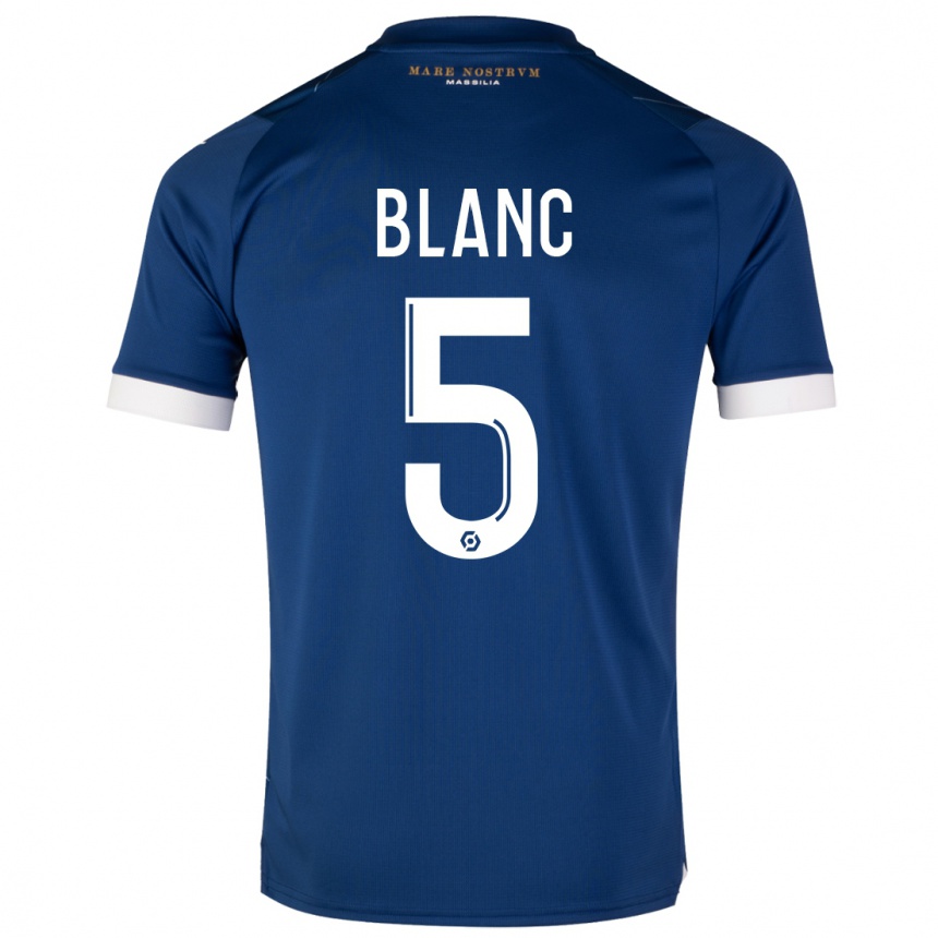 Kids Amandine Blanc #5 Dark Blue Away Jersey 2023/24 T-Shirt Canada