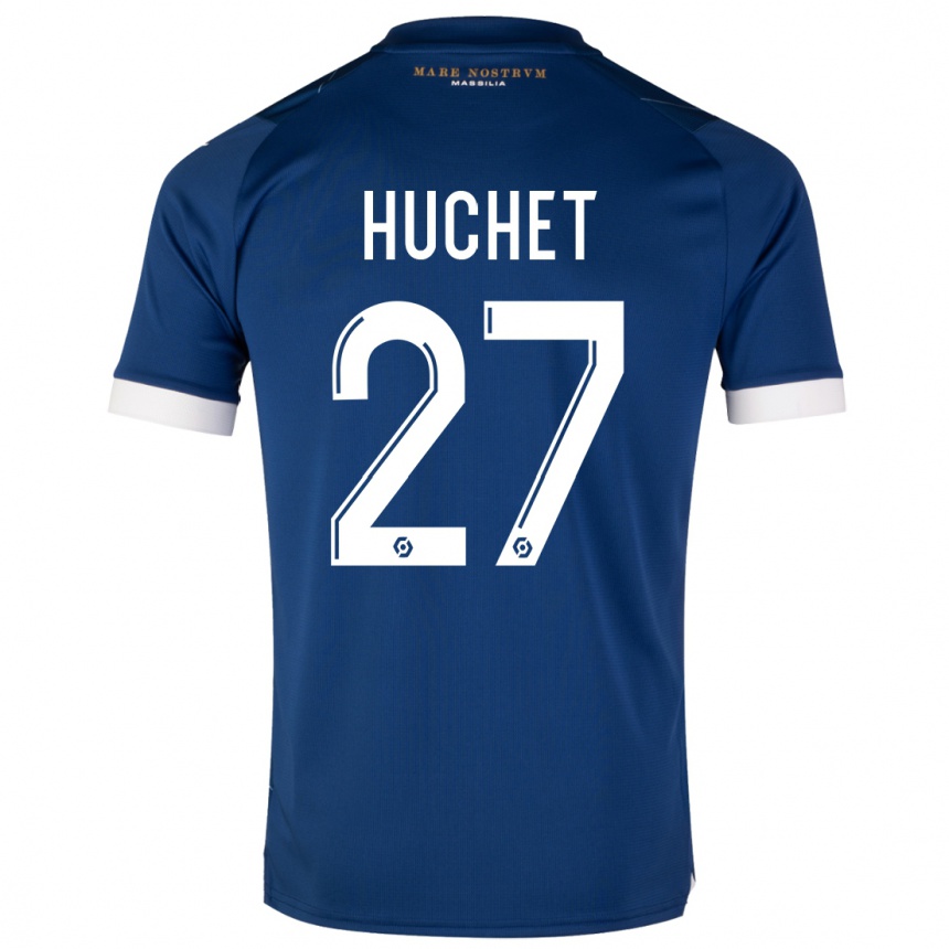 Kids  Sarah Huchet #27 Dark Blue Away Jersey 2023/24 T-Shirt Canada