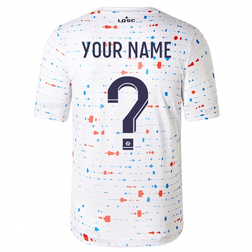 Kids Football Your Name #0 White Away Jersey 2023/24 T-Shirt Canada