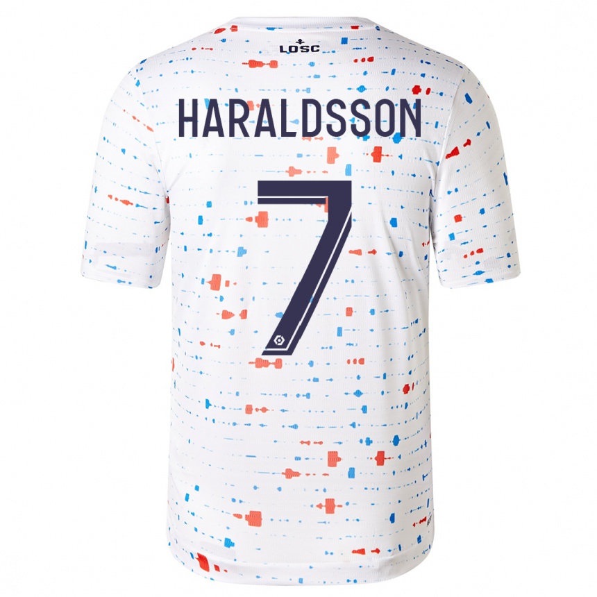 Enfant Football Maillot Hákon Arnar Haraldsson #7 Blanc Tenues Extérieur 2023/24 Canada