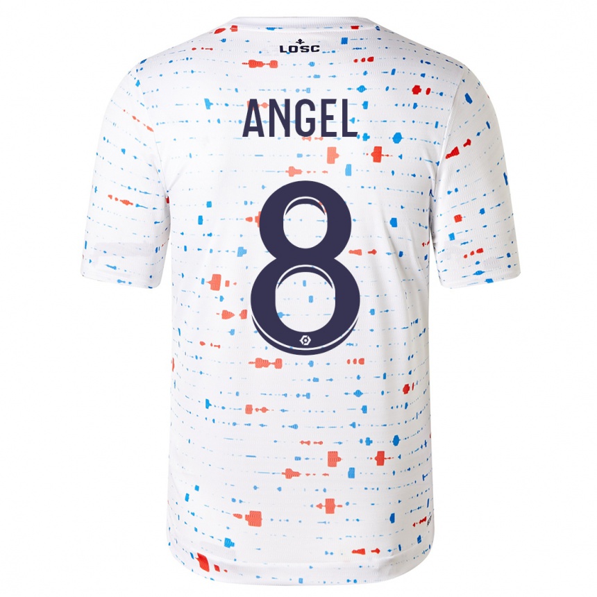 Kids Football Angel Gomes #8 White Away Jersey 2023/24 T-Shirt Canada