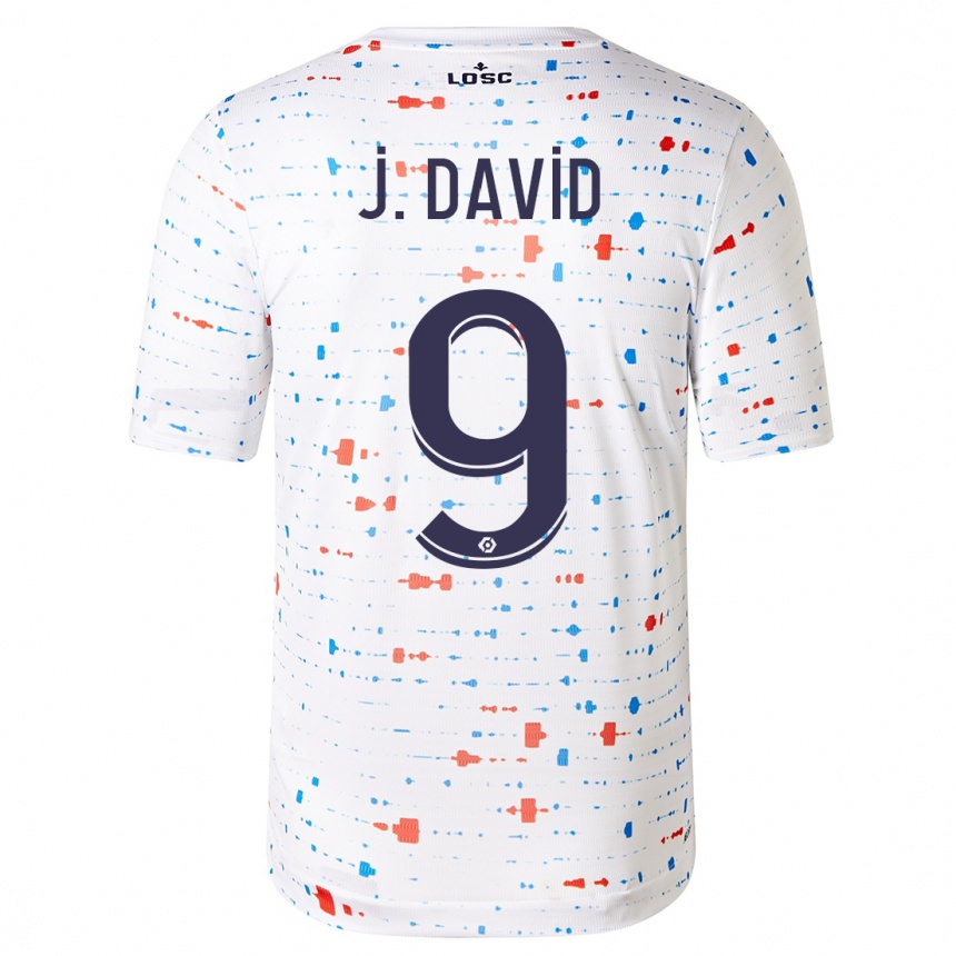 Enfant Football Maillot Jonathan David #9 Blanc Tenues Extérieur 2023/24 Canada