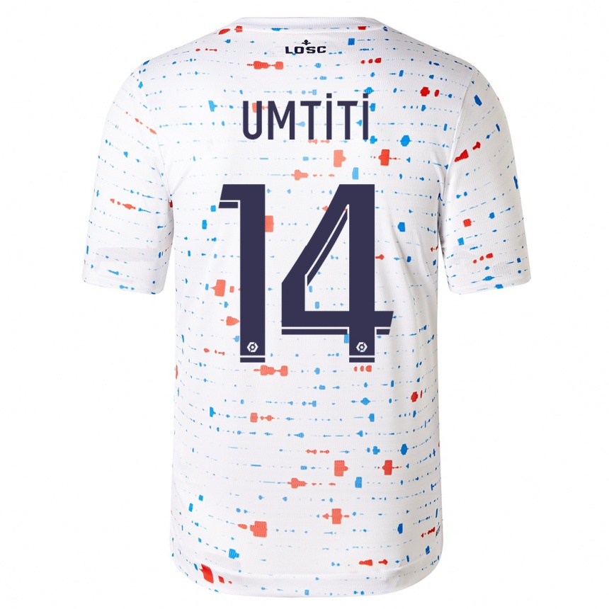 Enfant Football Maillot Samuel Umtiti #14 Blanc Tenues Extérieur 2023/24 Canada