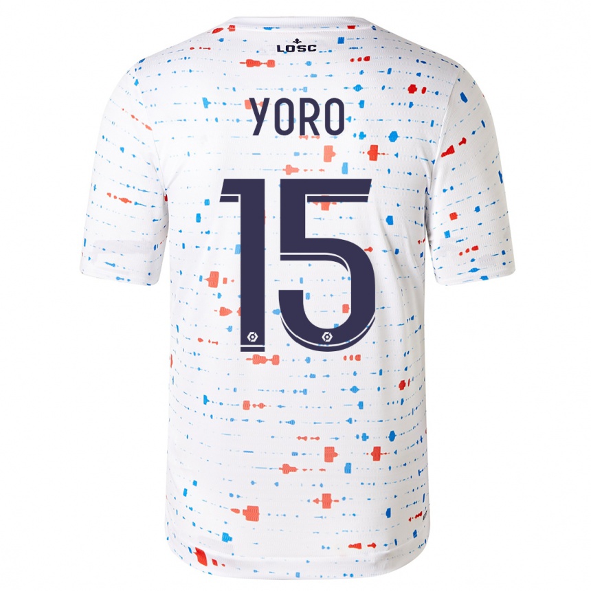 Enfant Football Maillot Leny Yoro #15 Blanc Tenues Extérieur 2023/24 Canada