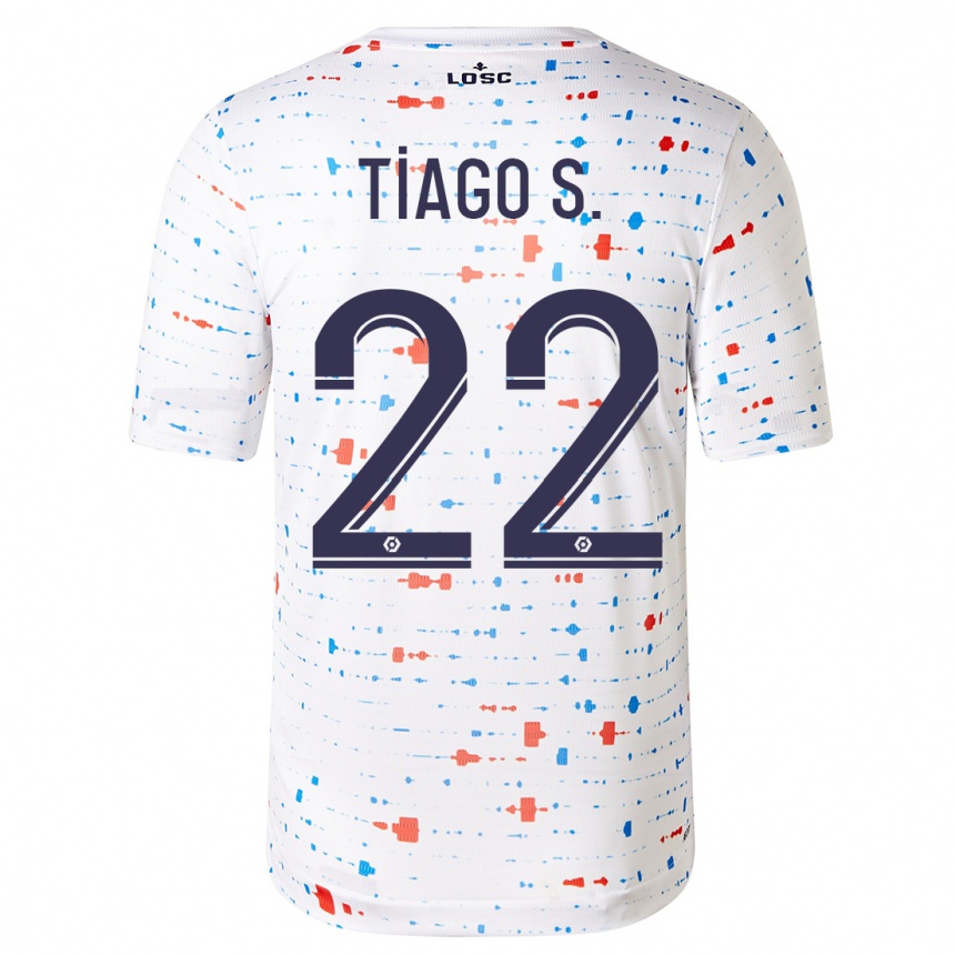 Kids Football Tiago Santos #22 White Away Jersey 2023/24 T-Shirt Canada