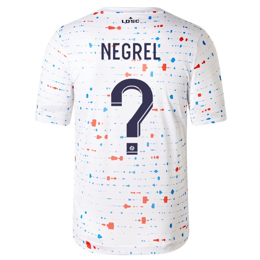 Kids Football Tom Negrel #0 White Away Jersey 2023/24 T-Shirt Canada