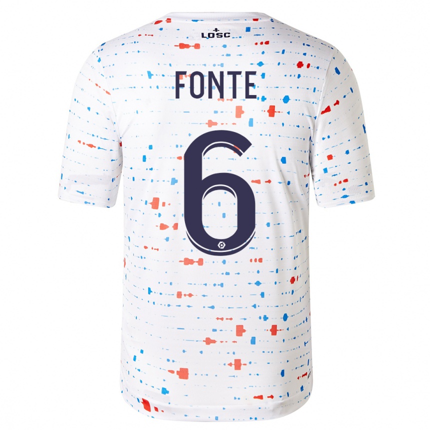 Kids Football Jose Fonte #6 White Away Jersey 2023/24 T-Shirt Canada