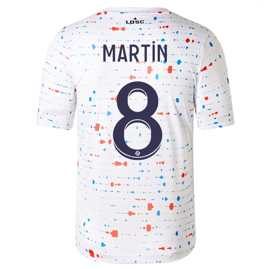 Kids Football Jonas Martin #8 White Away Jersey 2023/24 T-Shirt Canada