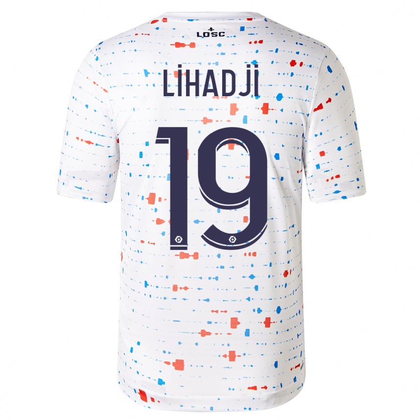 Kids Football Isaac Lihadji #19 White Away Jersey 2023/24 T-Shirt Canada