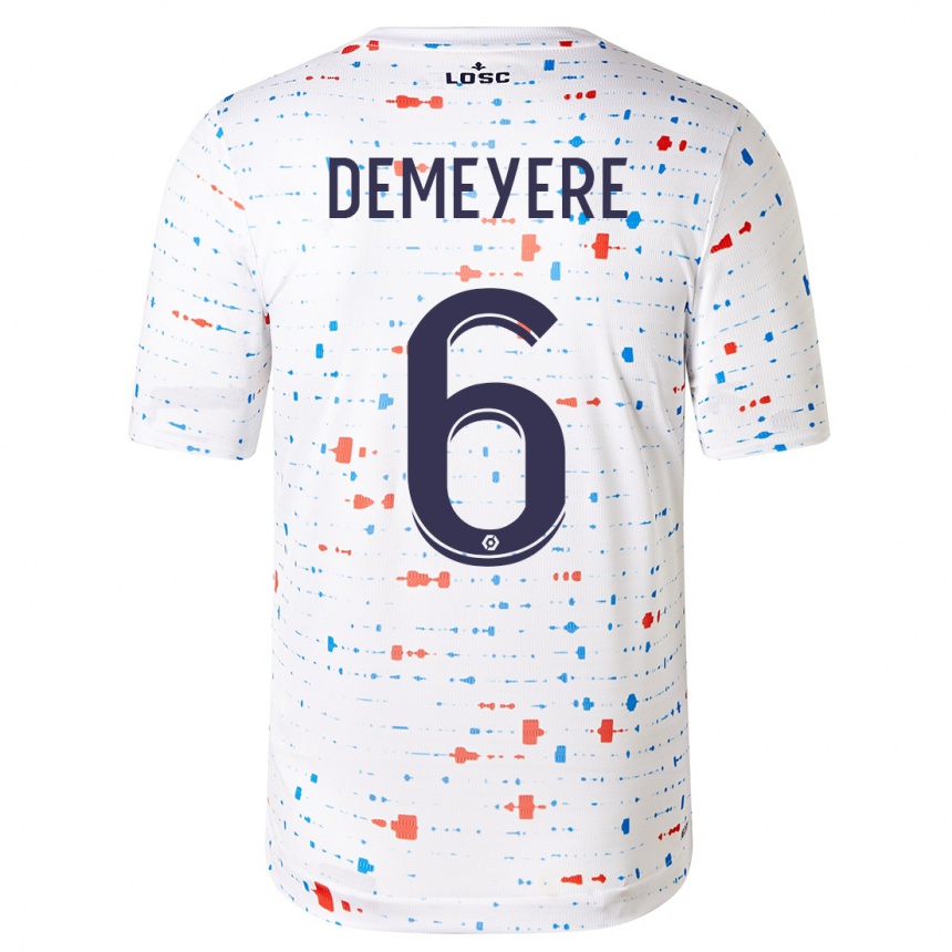 Enfant Football Maillot Silke Demeyere #6 Blanc Tenues Extérieur 2023/24 Canada