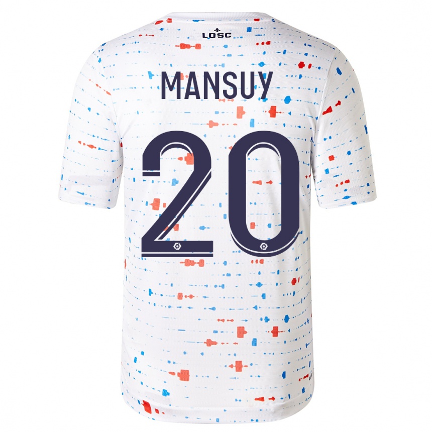 Kids Football Heloise Mansuy #20 White Away Jersey 2023/24 T-Shirt Canada