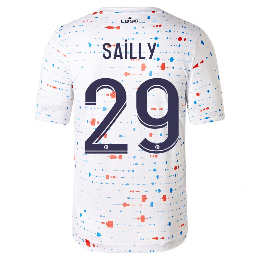 Kids Football Charlotte Sailly #29 White Away Jersey 2023/24 T-Shirt Canada