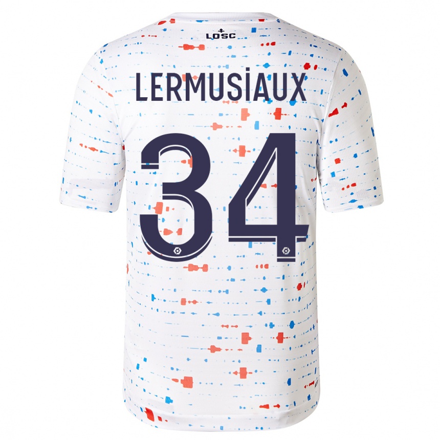 Kids Football Chrystal Lermusiaux #34 White Away Jersey 2023/24 T-Shirt Canada