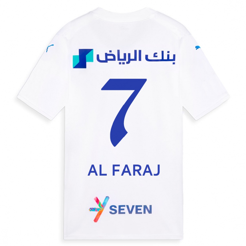 Enfant Football Maillot Salman Al-Faraj #7 Blanc Tenues Extérieur 2023/24 Canada