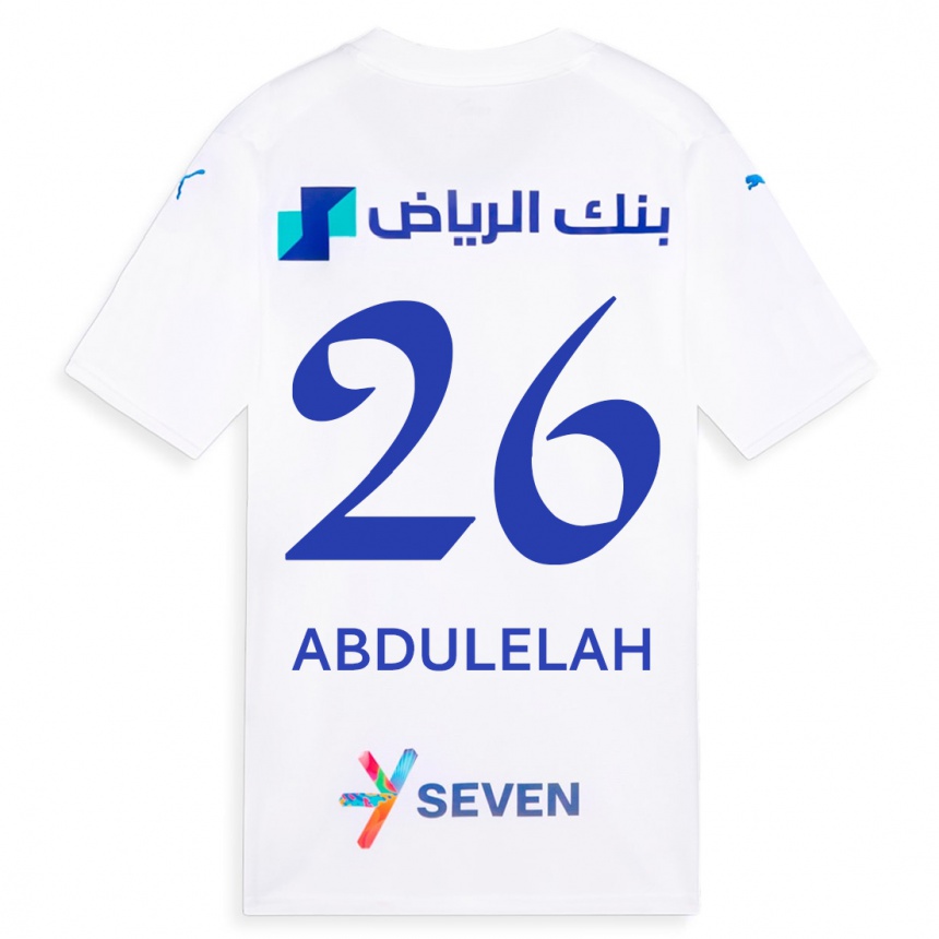 Kids Abdulelah Al-Malki #26 White Away Jersey 2023/24 T-Shirt Canada