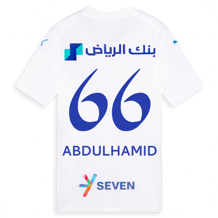 Enfant Football Maillot Saud Abdulhamid #66 Blanc Tenues Extérieur 2023/24 Canada