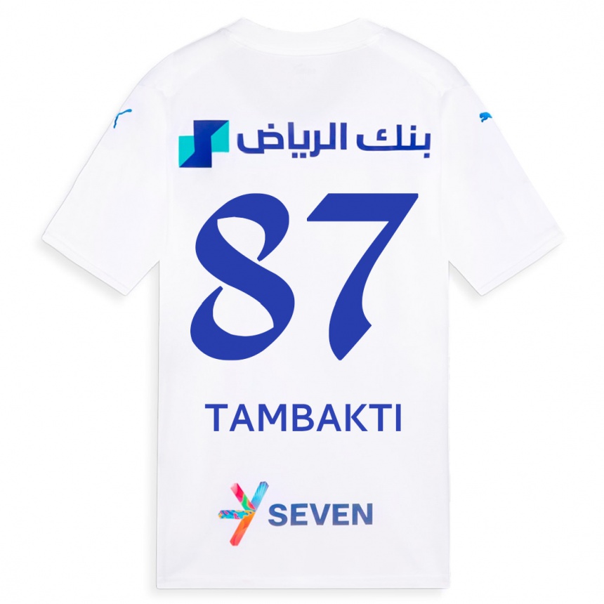 Enfant Football Maillot Hassan Tambakti #87 Blanc Tenues Extérieur 2023/24 Canada