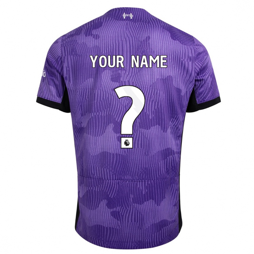 Enfant Football Maillot Votre Nom #0 Violet Troisieme 2023/24 Canada