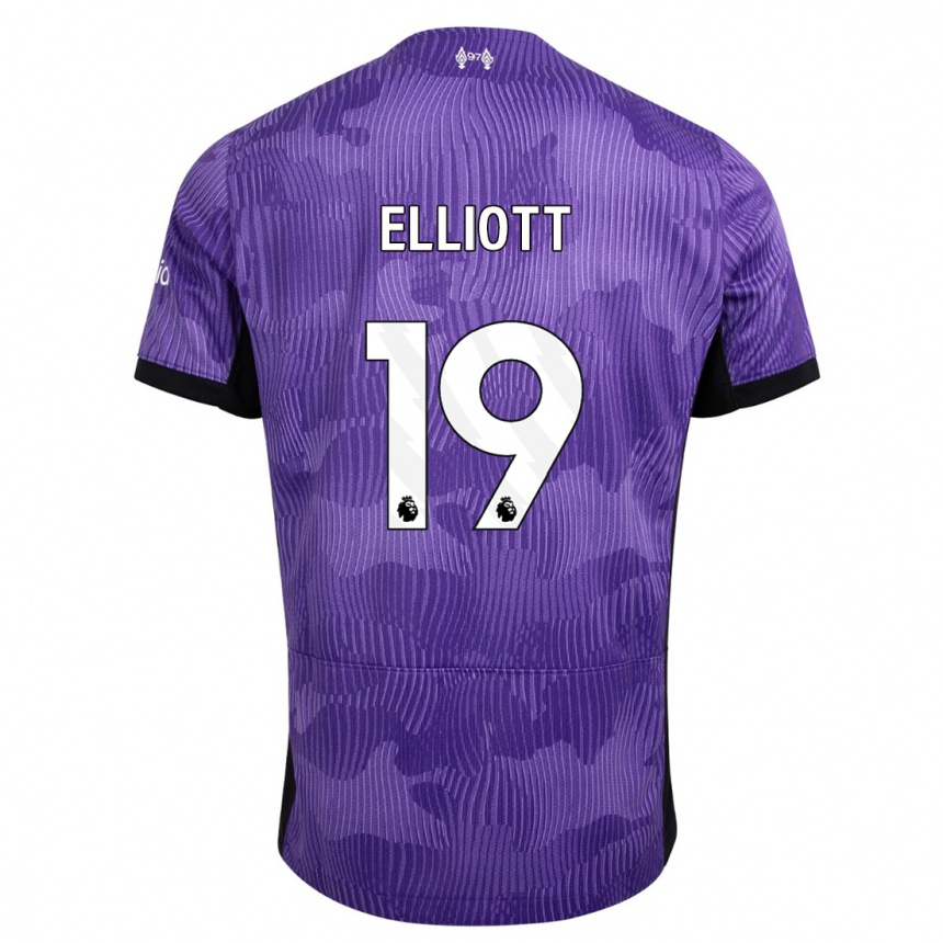 Kids Harvey Elliott #19 Purple Third Jersey 2023/24 T-Shirt Canada