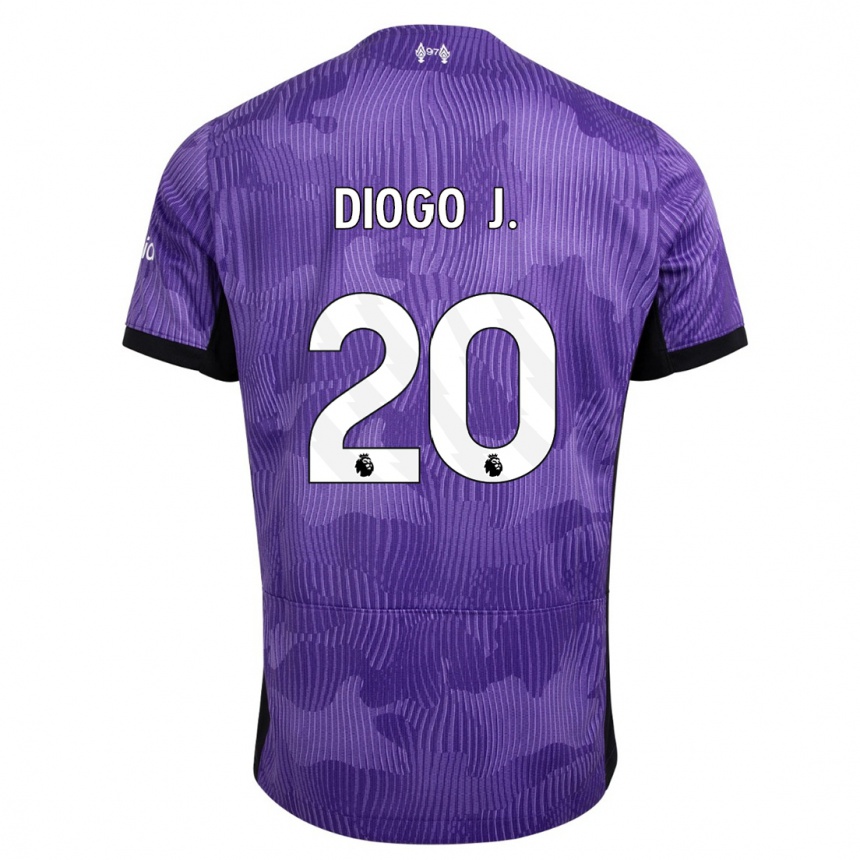 Kids Diogo Jota #20 Purple Third Jersey 2023/24 T-Shirt Canada