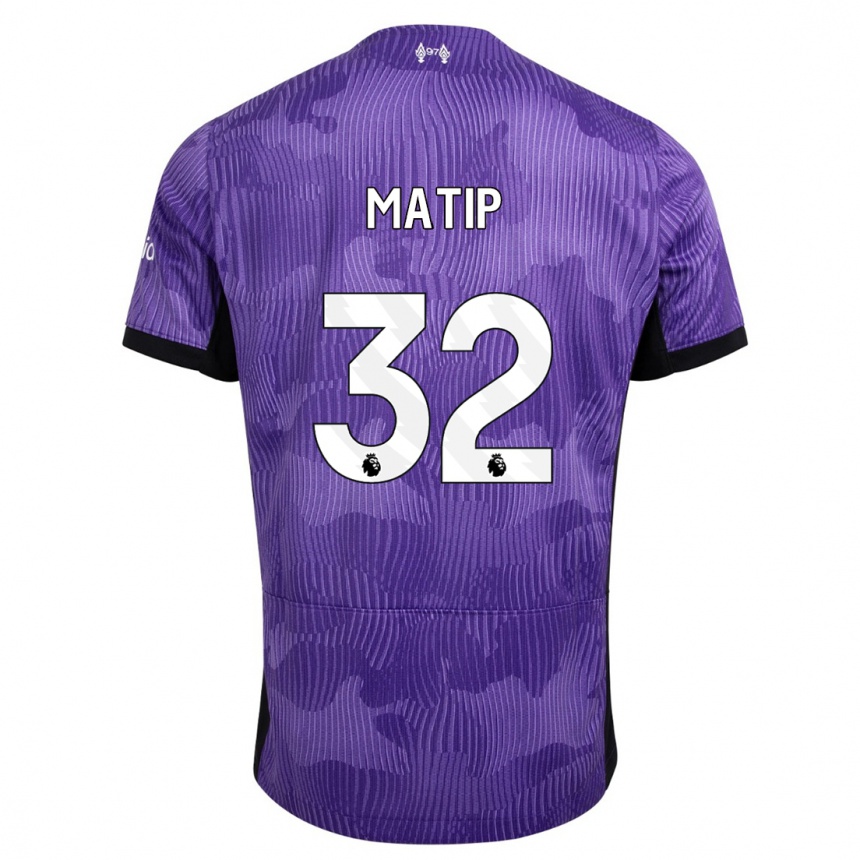 Kids  Joel Matip #32 Purple Third Jersey 2023/24 T-Shirt Canada